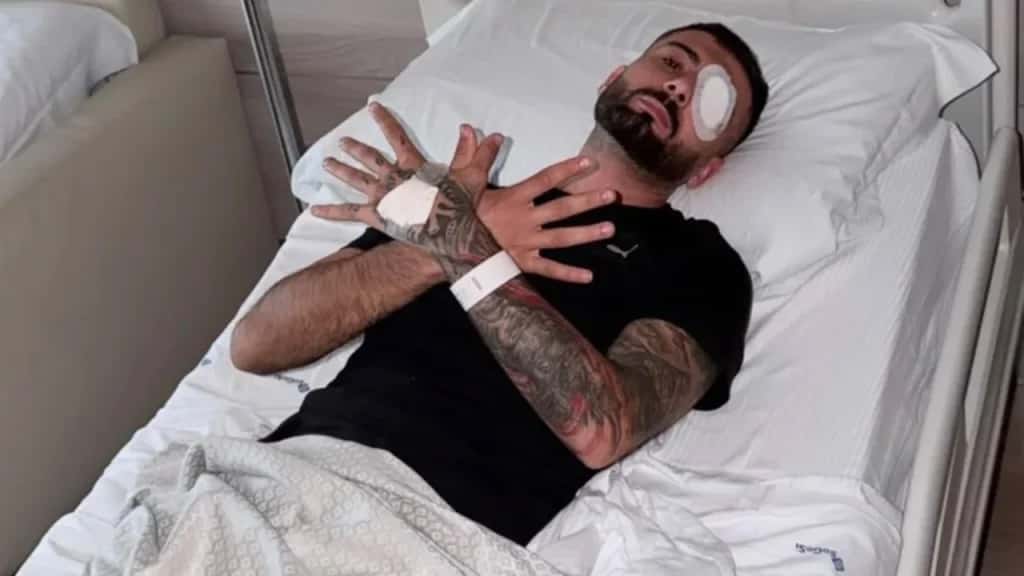 Eye injury during protest, Erjon Vishkull reacts to surgery in Italy