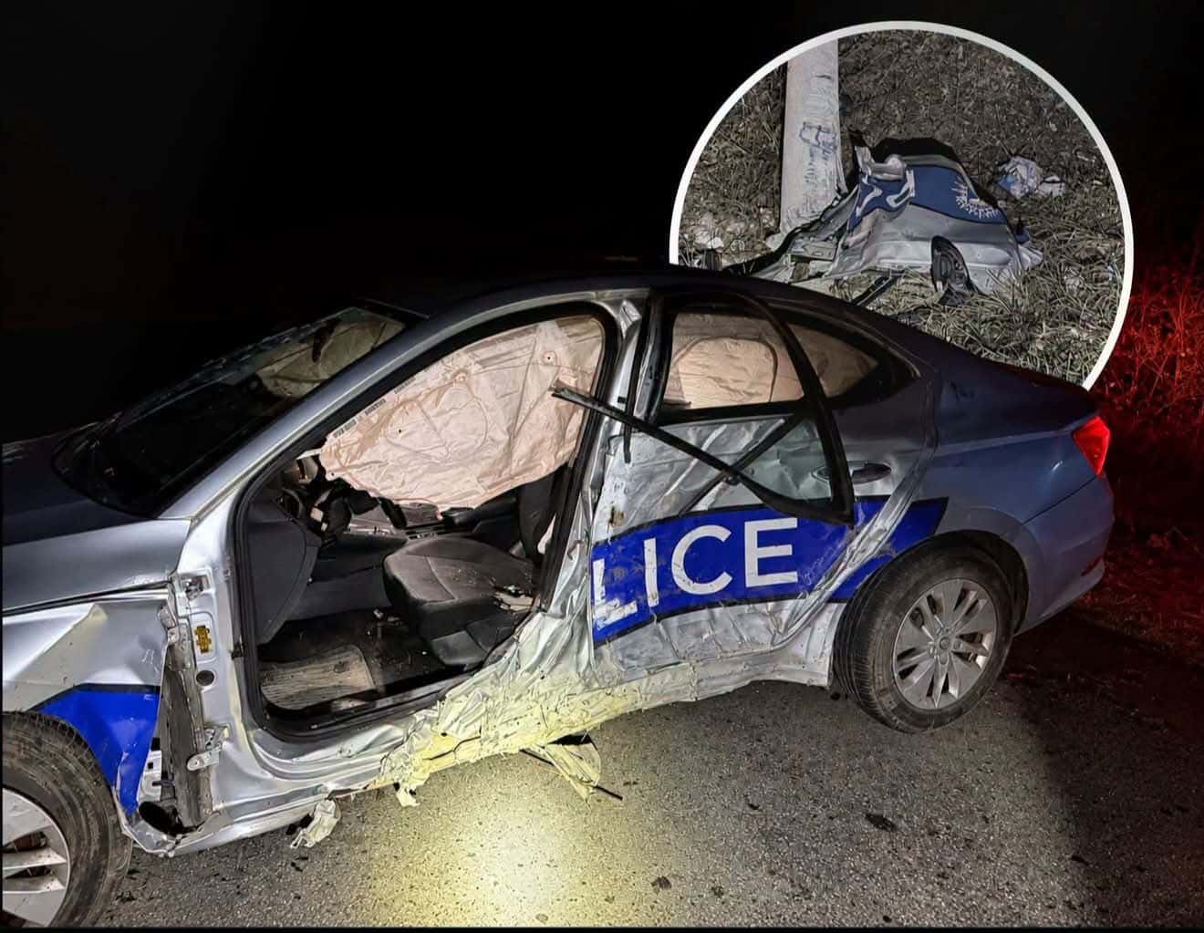 Two police officers injured in Lausa, suspected driver fled after the accident