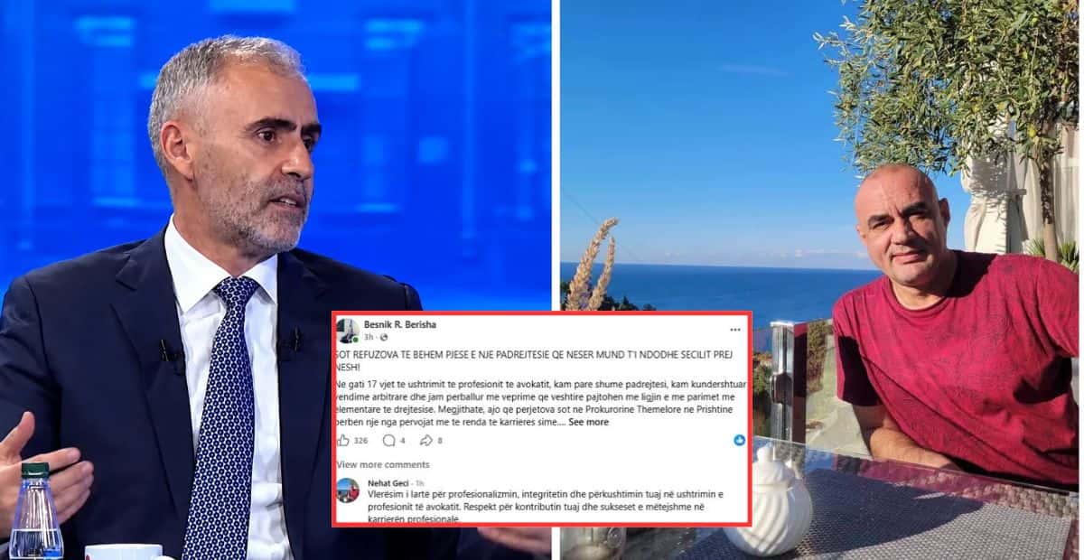 Respect for your professionalism and integrity Nehat Geci publicly praises lawyer Besnik R. Berisha after developments in his brother’s case