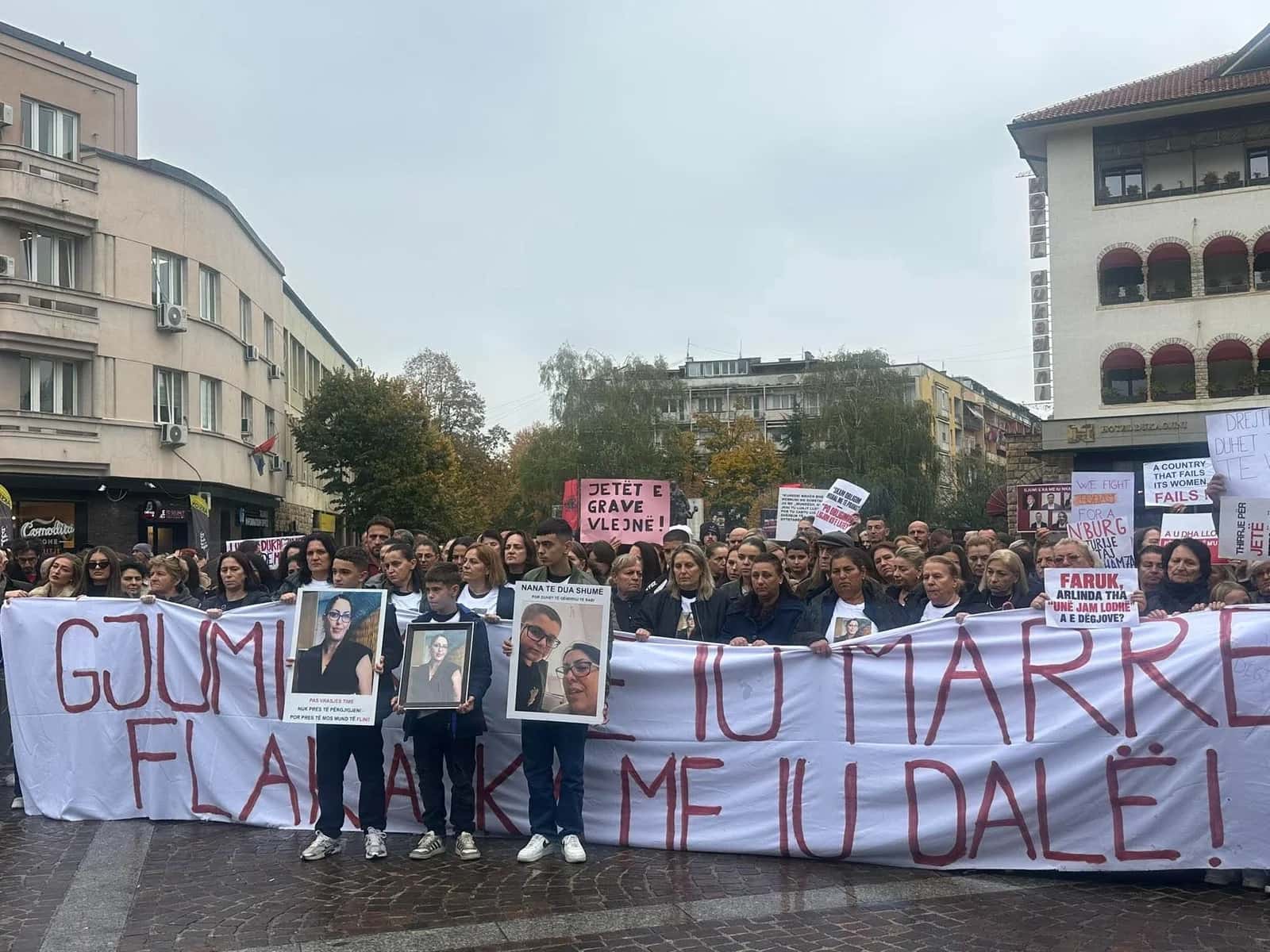 Protests begin in Pec for Justice for Arlinda Zekaj, family members join citizens