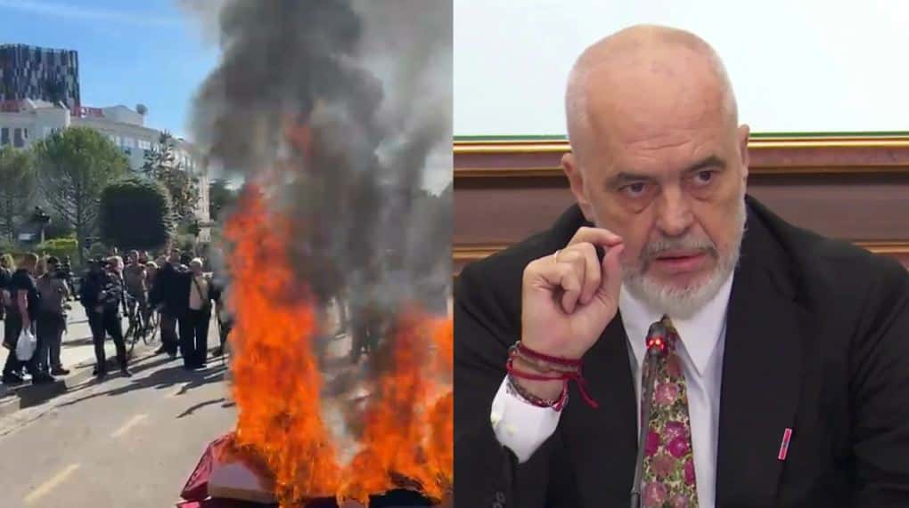 DP protesters burned seats for dialogue before prime minister, Rama reacts