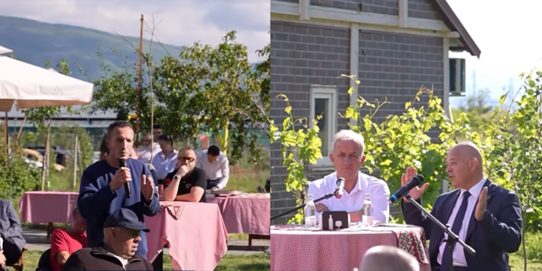 Ardian Gjini nga takimi me fermerët në Suharekë: Toka që punohet nuk do të tatohet