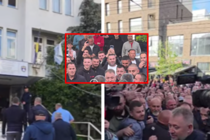 Sami Lushtaku hyn në Polici të Skënderajt, pritet të intervistohet – turma e mbështet