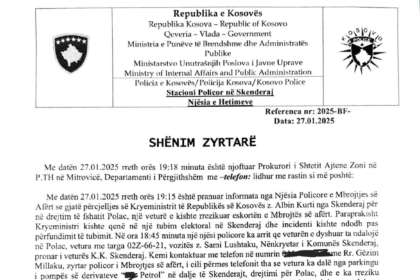 Raporti policor për incidentin Kurti – Lushtaku në Skenderaj thotë se s’kishte elemente të veprës penale