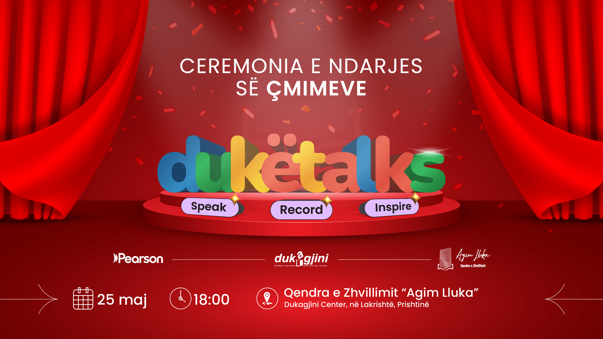 Më 25 maj mbahet ceremonia e ndarjes së çmimeve DUKËTALKS