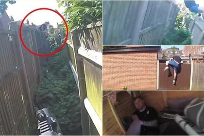 U kap në një kasolle, pamje që tregojnë bosin e bandës së kokainës në Britani që ikën nëpër kopshte për t'i shpëtuar policisë