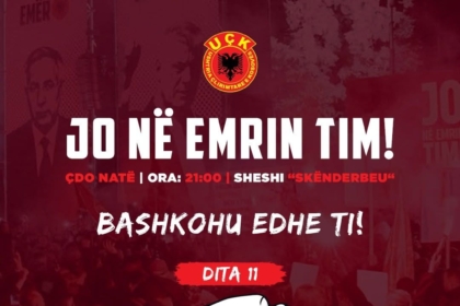 Çlirim Haziri fton qytetarët në natën e 11-të të protestës “Jo në emrin tim”
