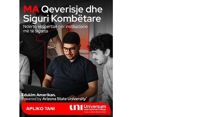 Studio MA në Qeverisje dhe Siguri Kombëtare! UNI-Universum – me program amerikan nga Arizona State University!  