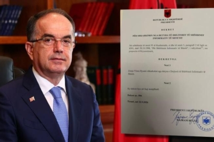 Begaj dekreton shkarkimin e drejtueses së SHISH Vlora Hyseni
